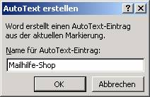 Outlook Autotext 1